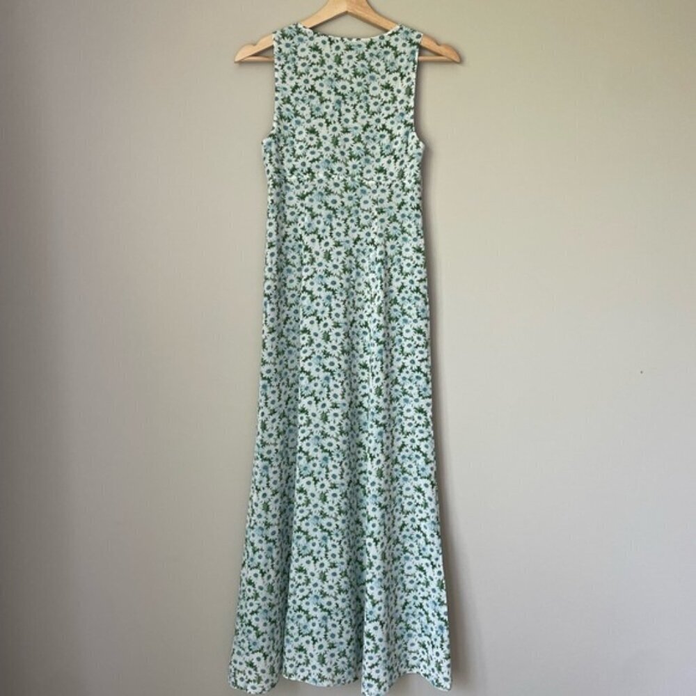 NEW Reformation Ceara Midi Dress Daisy Meadow Green Floral | US 0 UK 4 - Picture 10 of 16